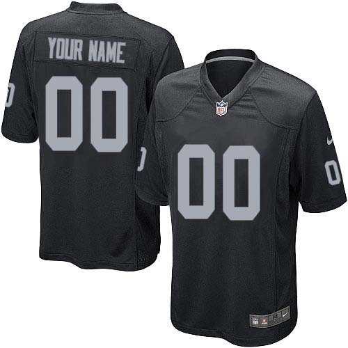 Youth Nike Oakland Raiders Customized Balck Team Color Stitched NFL Game Jersey,We sell and wholesale Youth Nike Oakland Raiders Customized Balck Team Color Stitched NFL Game Jersey on line form chian!