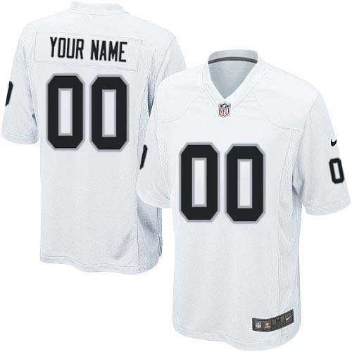 Youth Nike Oakland Raiders Customized White Team Color Stitched NFL Game Jersey,We sell and wholesale Youth Nike Oakland Raiders Customized White Team Color Stitched NFL Game Jersey on line form chian!