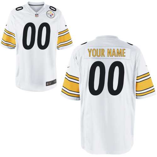 Youth Nike Pittsburgh Steelers Customized White Team Color Stitched NFL Game Jersey,We sell and wholesale Youth Nike Pittsburgh Steelers Customized White Team Color Stitched NFL Game Jersey on line form chian!