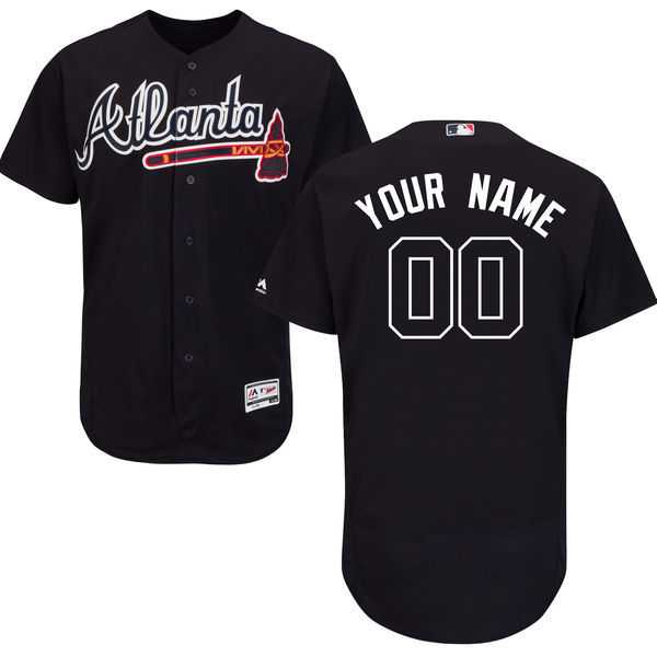 Atlanta Braves Customized Majestic Flexbase Collection Stitched Baseball WEM Jersey - Navy Blue,We sell and wholesale Atlanta Braves Customized Majestic Flexbase Collection Stitched Baseball WEM Jersey - Navy Blue on line form chian!