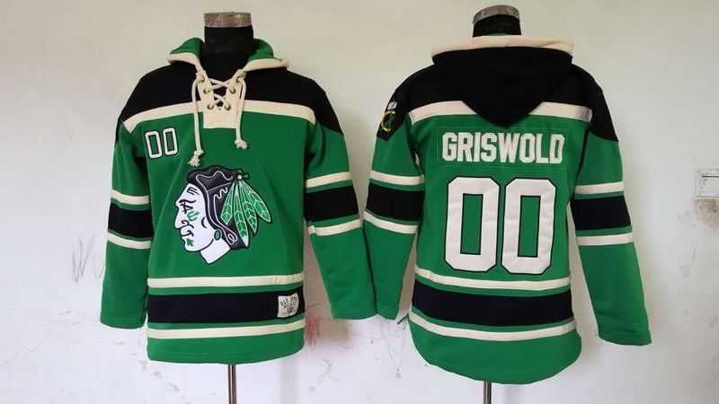 Chicago Blackhawks #00 Clark Griswold Green Sawyer Hooded Sweatshirt Stitched NHL Hoodie,We sell and wholesale Chicago Blackhawks #00 Clark Griswold Green Sawyer Hooded Sweatshirt Stitched NHL Hoodie on line form chian!