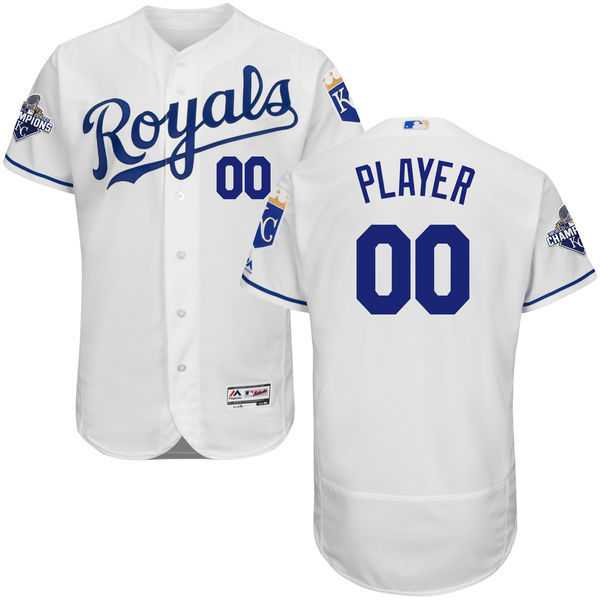 Kansas City Royal Blues Customized Majestic Flexbase World Series Champions Stitched Baseball WEM Jersey - White,We sell and wholesale Kansas City Royal Blues Customized Majestic Flexbase World Series Champions Stitched Baseball WEM Jersey - White on line form chian!