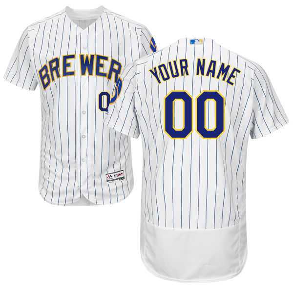 Milwaukee Brewers Customized Majestic Flexbase Collection Stitched Baseball WEM Jersey - White Royal Blue,We sell and wholesale Milwaukee Brewers Customized Majestic Flexbase Collection Stitched Baseball WEM Jersey - White Royal Blue on line form chian!