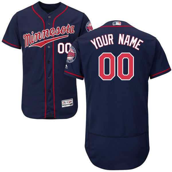 Minnesota Twins Customized Majestic Flexbase Collection Stitched Baseball WEM Jersey - Navy Blue,We sell and wholesale Minnesota Twins Customized Majestic Flexbase Collection Stitched Baseball WEM Jersey - Navy Blue on line form chian!