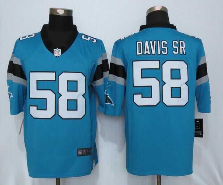 Nike Limited Carolina Panthers #58 Davis sr Blue Stitched NFL Jersey,We sell and wholesale Nike Limited Carolina Panthers #58 Davis sr Blue Stitched NFL Jersey on line form chian!