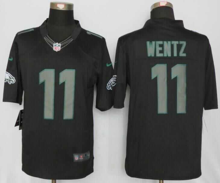 Nike Limited Philadelphia Eagles #11 Wentz Impact Black Stitched NFL Jersey,We sell and wholesale Nike Limited Philadelphia Eagles #11 Wentz Impact Black Stitched NFL Jersey on line form chian!