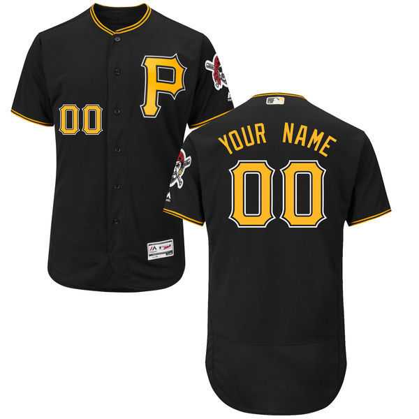 Pittsburgh Pirates Customized Majestic Flexbase Collection Stitched Baseball WEM Jersey - Black,We sell and wholesale Pittsburgh Pirates Customized Majestic Flexbase Collection Stitched Baseball WEM Jersey - Black on line form chian!