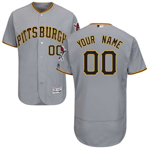 Pittsburgh Pirates Customized Majestic Flexbase Collection Stitched Baseball WEM Jersey - Gray,We sell and wholesale Pittsburgh Pirates Customized Majestic Flexbase Collection Stitched Baseball WEM Jersey - Gray on line form chian!