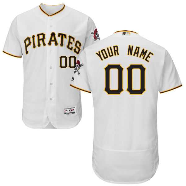 Pittsburgh Pirates Customized Majestic Flexbase Collection Stitched Baseball WEM Jersey - White,We sell and wholesale Pittsburgh Pirates Customized Majestic Flexbase Collection Stitched Baseball WEM Jersey - White on line form chian!
