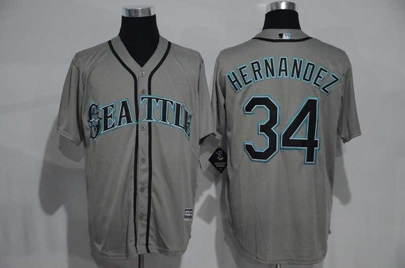 Seattle Mariners #34 Felix Hernandez Gray New Cool Base Stitched Baseball Jersey,We sell and wholesale Seattle Mariners #34 Felix Hernandez Gray New Cool Base Stitched Baseball Jersey on line form chian!