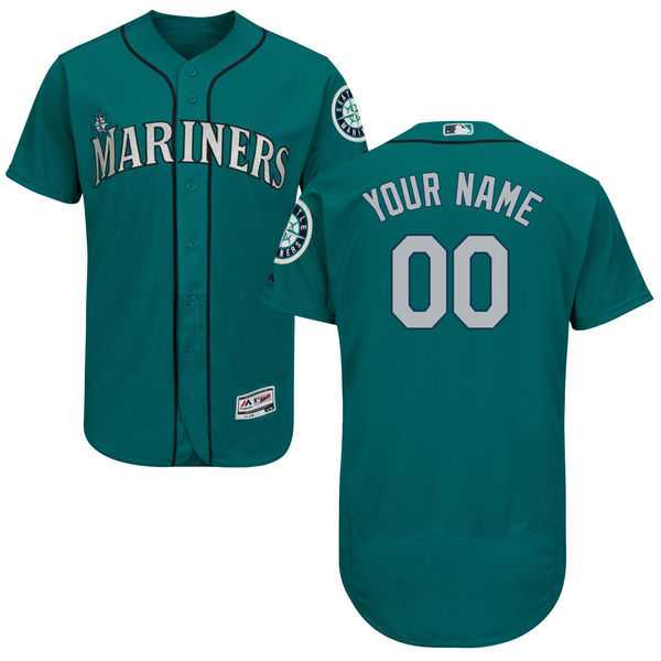 Seattle Mariners Customized Majestic Flexbase Collection Stitched Baseball WEM Jersey - Aqua,We sell and wholesale Seattle Mariners Customized Majestic Flexbase Collection Stitched Baseball WEM Jersey - Aqua on line form chian!