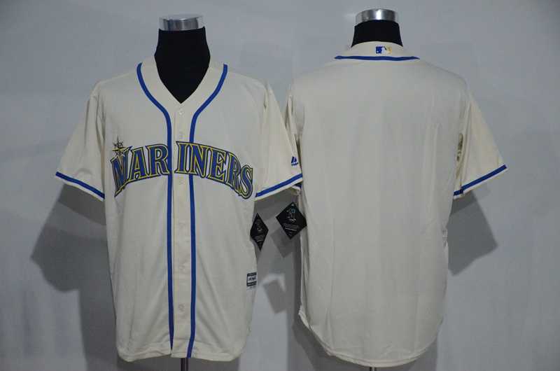 Seattle Mariners Customized Men's Cream New Cool Base Stitched Baseball Jersey,We sell and wholesale Seattle Mariners Customized Men's Cream New Cool Base Stitched Baseball Jersey on line form chian!