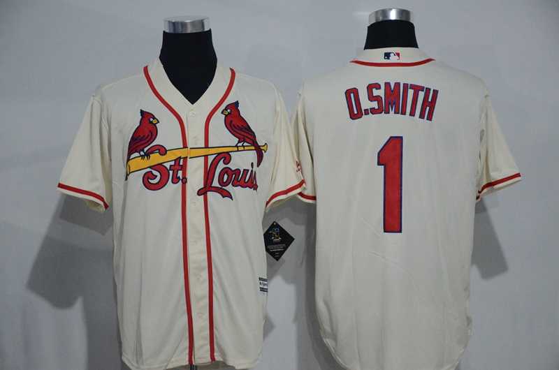 St. Louis Cardinals #1 Ozzie Smith Cream  New Cool Base Stitched Baseball Jersey,We sell and wholesale St. Louis Cardinals #1 Ozzie Smith Cream  New Cool Base Stitched Baseball Jersey on line form chian!