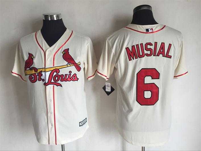 St. Louis Cardinals #6 Stan Musial Cream New Cool Base Stitched Baseball Jersey,We sell and wholesale St. Louis Cardinals #6 Stan Musial Cream New Cool Base Stitched Baseball Jersey on line form chian!