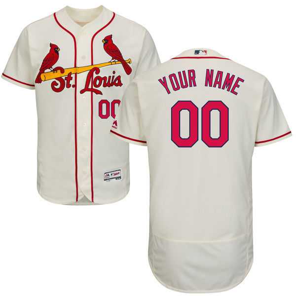 St. Louis Cardinals Customized Majestic Flexbase Collection Stitched Baseball WEM Jersey - Cream,We sell and wholesale St. Louis Cardinals Customized Majestic Flexbase Collection Stitched Baseball WEM Jersey - Cream on line form chian!