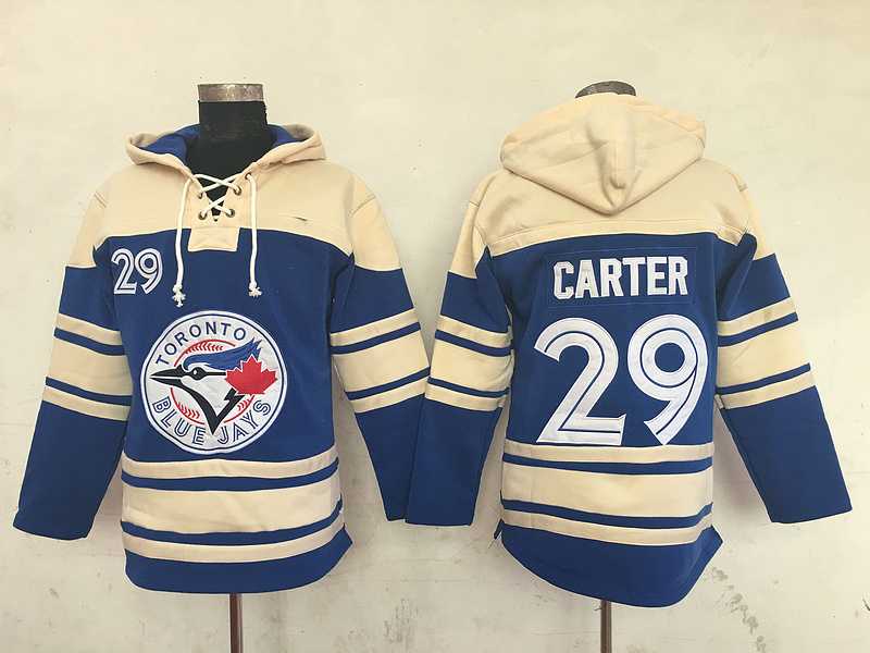 Toronto Blue Jays #29 Joe Carter Blue Sawyer Hooded Sweatshirt Stitched NHL Hoodie,We sell and wholesale Toronto Blue Jays #29 Joe Carter Blue Sawyer Hooded Sweatshirt Stitched NHL Hoodie on line form chian!