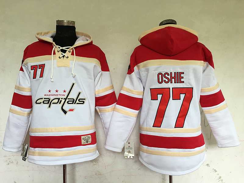 Washington Capitals #77 T.J Oshie White Sawyer Hooded Sweatshirt Stitched NHL Hoodie,We sell and wholesale Washington Capitals #77 T.J Oshie White Sawyer Hooded Sweatshirt Stitched NHL Hoodie on line form chian!