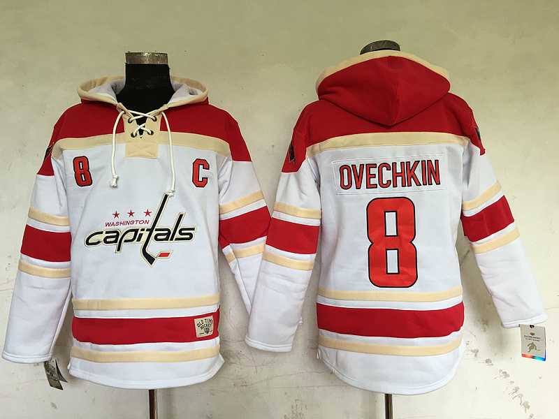 Washington Capitals #8 Alex Ovechkin White Sawyer Hooded Sweatshirt Stitched NHL Hoodie,We sell and wholesale Washington Capitals #8 Alex Ovechkin White Sawyer Hooded Sweatshirt Stitched NHL Hoodie on line form chian!