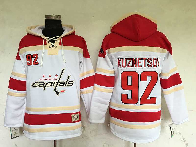 Washington Capitals #92 Evgeny Kuznetsov White Sawyer Hooded Sweatshirt Stitched NHL Hoodie,We sell and wholesale Washington Capitals #92 Evgeny Kuznetsov White Sawyer Hooded Sweatshirt Stitched NHL Hoodie on line form chian!