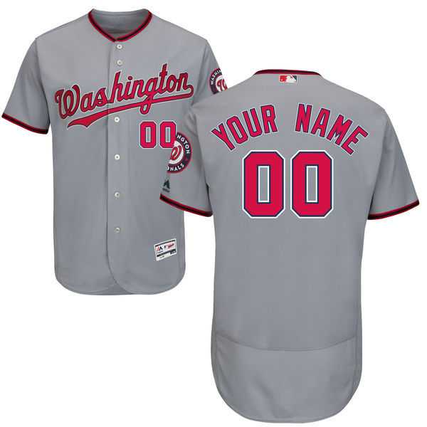 Washington Nationals Customized Majestic Flexbase Collection Stitched Baseball WEM Jersey - Gray,We sell and wholesale Washington Nationals Customized Majestic Flexbase Collection Stitched Baseball WEM Jersey - Gray on line form chian!
