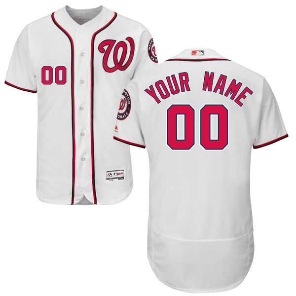 Washington Nationals Customized Majestic Flexbase Collection Stitched Baseball WEM Jersey - White,We sell and wholesale Washington Nationals Customized Majestic Flexbase Collection Stitched Baseball WEM Jersey - White on line form chian!