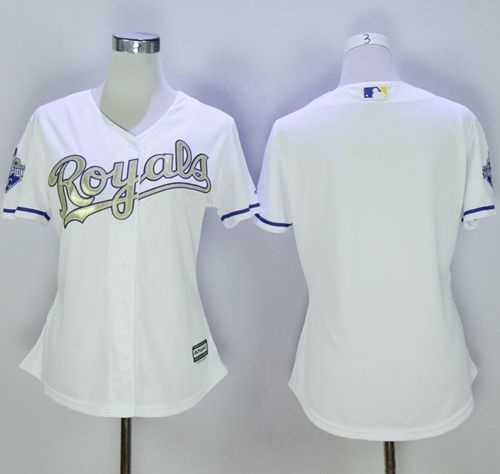 Women Kansas City Royals Customized White 2015 World Series Champions Gold Program Cool Base Stitched Baseball Jersey,We sell and wholesale Women Kansas City Royals Customized White 2015 World Series Champions Gold Program Cool Base Stitched Baseball Jersey on line form chian!