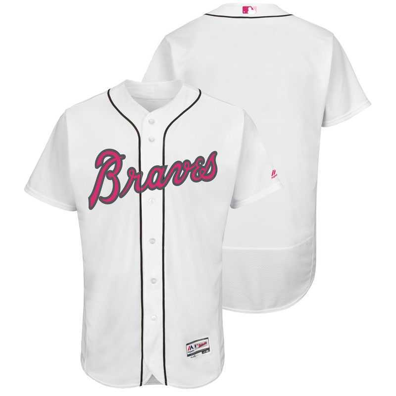 Atlanta Braves Customized Men's White Home 2016 Mother's Day Flexbase Collection Stitched Baseball Jersey,We sell and wholesale Atlanta Braves Customized Men's White Home 2016 Mother's Day Flexbase Collection Stitched Baseball Jersey on line form chian!