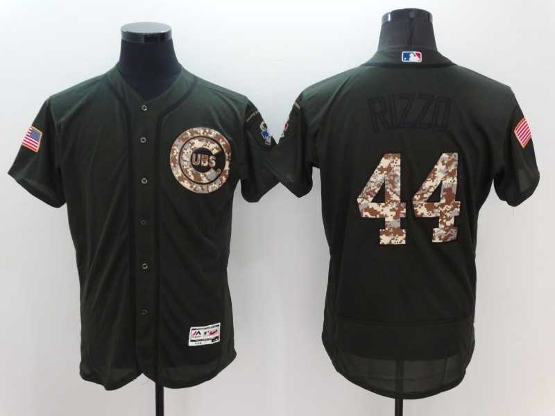 Chicago Cubs #44 Anthony Rizzo Green Salute To Service Flexbase Collection Stitched Baseball Jersey,We sell and wholesale Chicago Cubs #44 Anthony Rizzo Green Salute To Service Flexbase Collection Stitched Baseball Jersey on line form chian!