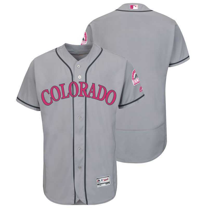 Colorado Rockies Customized Men's Gray Road 2016 Mother's Day Flexbase Collection Stitched Baseball Jersey,We sell and wholesale Colorado Rockies Customized Men's Gray Road 2016 Mother's Day Flexbase Collection Stitched Baseball Jersey on line form chian!