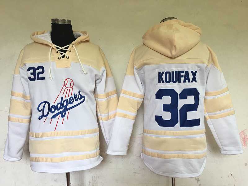 Los Angeles Dodgers #32 Sandy Koufax Cream Sawyer Hooded Sweatshirt Stitched NHL Hoodie,We sell and wholesale Los Angeles Dodgers #32 Sandy Koufax Cream Sawyer Hooded Sweatshirt Stitched NHL Hoodie on line form chian!