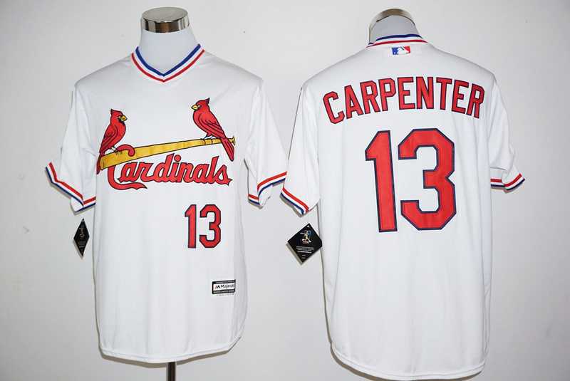 St. Louis Cardinals #13 Matt Carpenter White New Cool Base Stitched Baseball Pullover Jersey,We sell and wholesale St. Louis Cardinals #13 Matt Carpenter White New Cool Base Stitched Baseball Pullover Jersey on line form chian!
