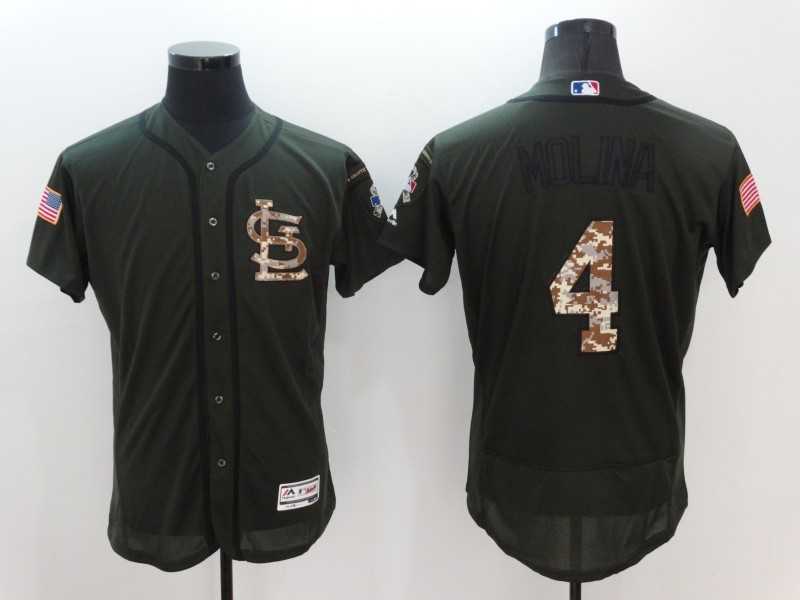 St. Louis Cardinals #4 Yadier Molina Green Salute To Service Flexbase Collection Stitched Baseball Jersey,We sell and wholesale St. Louis Cardinals #4 Yadier Molina Green Salute To Service Flexbase Collection Stitched Baseball Jersey on line form chian!