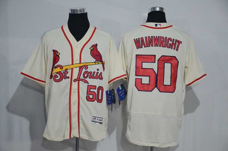 St. Louis Cardinals #50 Adam Wainwright Cream 2016 Flexbase Collection Stitched Baseball Jersey,We sell and wholesale St. Louis Cardinals #50 Adam Wainwright Cream 2016 Flexbase Collection Stitched Baseball Jersey on line form chian!
