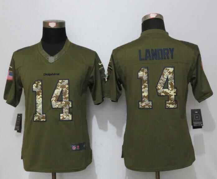 Women Limited Nike Miami Dolphins #14 Landry Green Salute To Service Stitched NFL Jersey,We sell and wholesale Women Limited Nike Miami Dolphins #14 Landry Green Salute To Service Stitched NFL Jersey on line form chian!