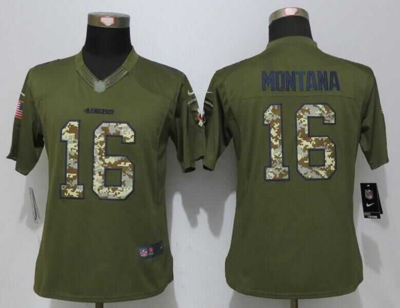 Women Limited Nike San Francisco 49ers #16 Montana Green Salute To Service Stitched NFL Jersey,We sell and wholesale Women Limited Nike San Francisco 49ers #16 Montana Green Salute To Service Stitched NFL Jersey on line form chian!