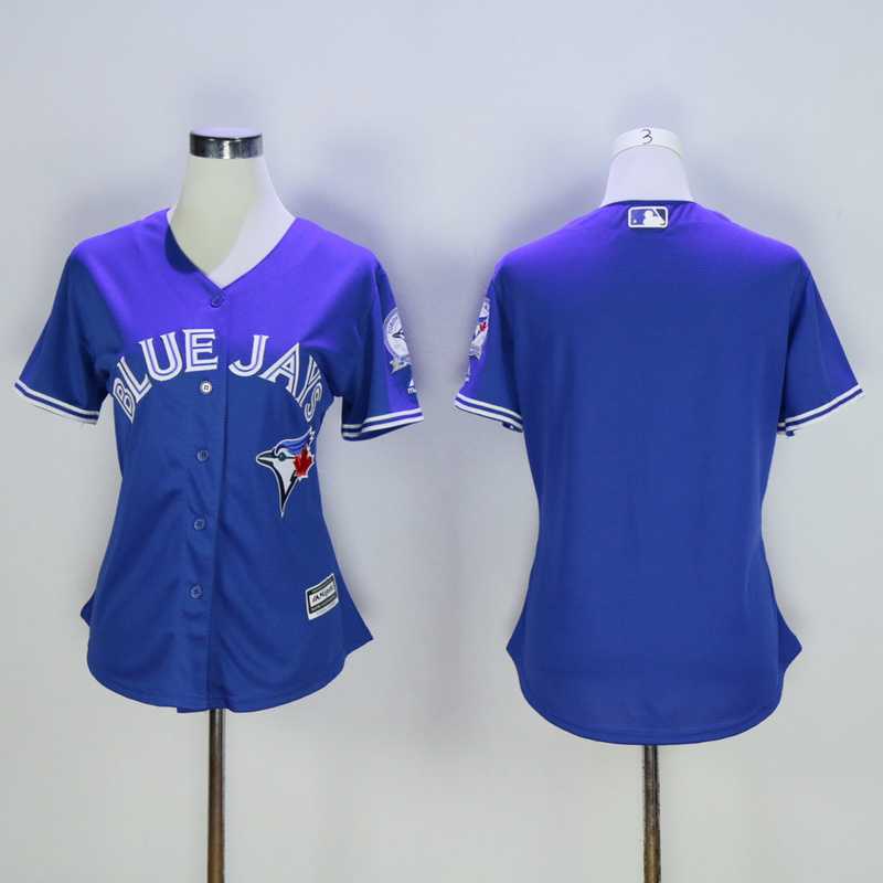 Women Toronto Blue Jays Customized 40TH Season Patch Blue Fashion Stitched MLB Jersey,We sell and wholesale Women Toronto Blue Jays Customized 40TH Season Patch Blue Fashion Stitched MLB Jersey on line form chian!