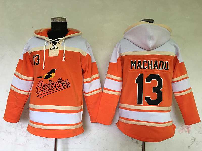 Baltimore Orioles #13 Manny Machado Orange Sawyer Hooded Sweatshirt Baseball Hoodie,We sell and wholesale Baltimore Orioles #13 Manny Machado Orange Sawyer Hooded Sweatshirt Baseball Hoodie on line form chian!