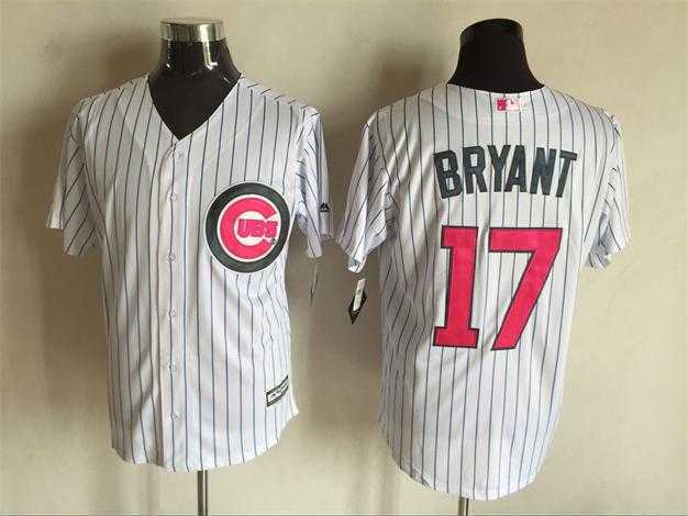 Chicago Cubs #17 Kris Bryant White  Home 2016 Mother's Day Flex Base Stitched Jersey,We sell and wholesale Chicago Cubs #17 Kris Bryant White  Home 2016 Mother's Day Flex Base Stitched Jersey on line form chian!