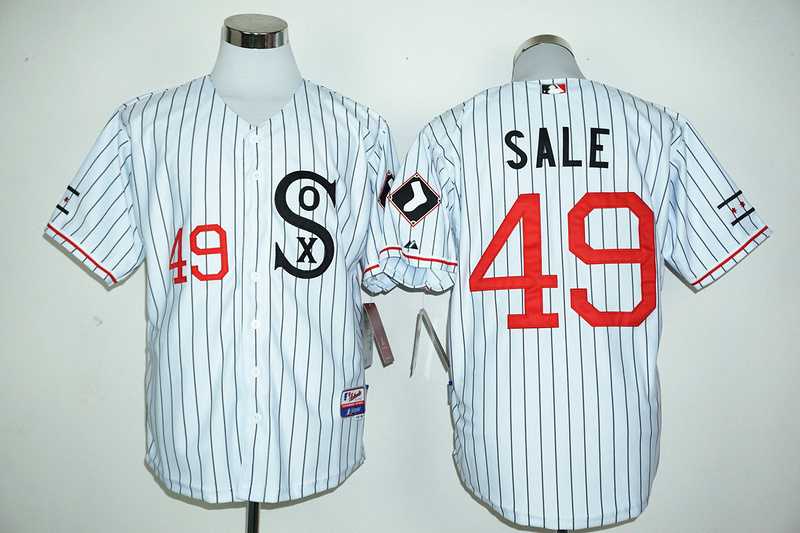 Chicago White Sox #49 Chris Sale White(Black Strip) Cooperstown Stitched Baseball Jersey,We sell and wholesale Chicago White Sox #49 Chris Sale White(Black Strip) Cooperstown Stitched Baseball Jersey on line form chian!