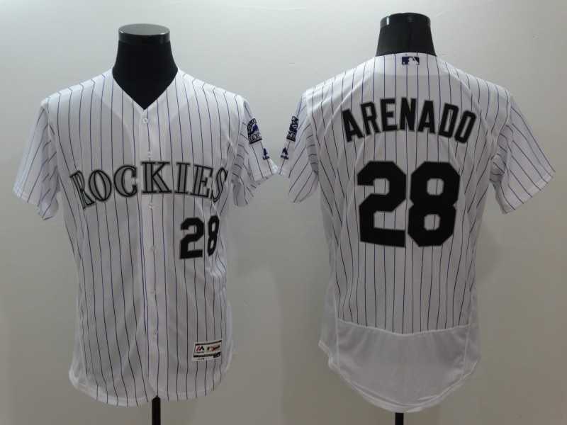 Colorado Rockies #28 Nolan Arenado White Strip 2016 Flexbase Collection Stitched Baseball Jersey,We sell and wholesale Colorado Rockies #28 Nolan Arenado White Strip 2016 Flexbase Collection Stitched Baseball Jersey on line form chian!