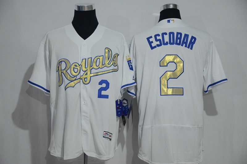 Kansas City Royals #2 Alcides Escobar White-Gold 2016 Flexbase Collection Stitched Jersey,We sell and wholesale Kansas City Royals #2 Alcides Escobar White-Gold 2016 Flexbase Collection Stitched Jersey on line form chian!
