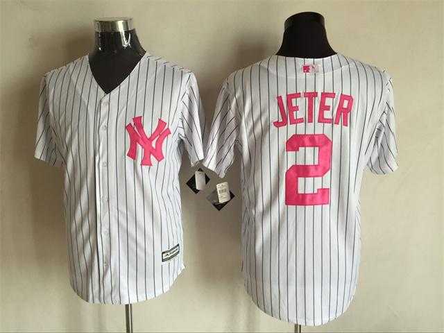 New York Yankees #2 Derek Jeter White Strip 2016 Mother's Day Flex Base Stitched Jersey,We sell and wholesale New York Yankees #2 Derek Jeter White Strip 2016 Mother's Day Flex Base Stitched Jersey on line form chian!