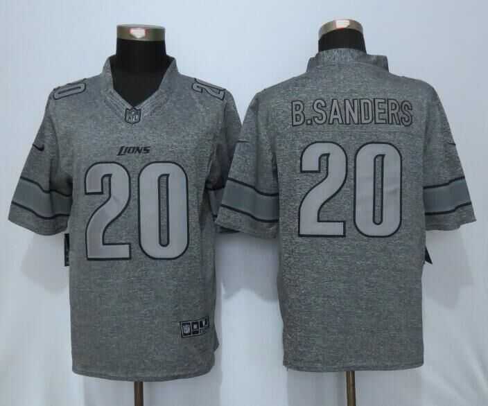 Nike Limited Detroit Lions #20 B.Sanders Gray Men's Gridiron Gray Stitched NFL Jersey,We sell and wholesale Nike Limited Detroit Lions #20 B.Sanders Gray Men's Gridiron Gray Stitched NFL Jersey on line form chian!