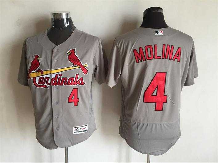 St. Louis Cardinals #4 Yadier Molina Gray 2016 Flexbase Collection Stitched Jersey,We sell and wholesale St. Louis Cardinals #4 Yadier Molina Gray 2016 Flexbase Collection Stitched Jersey on line form chian!