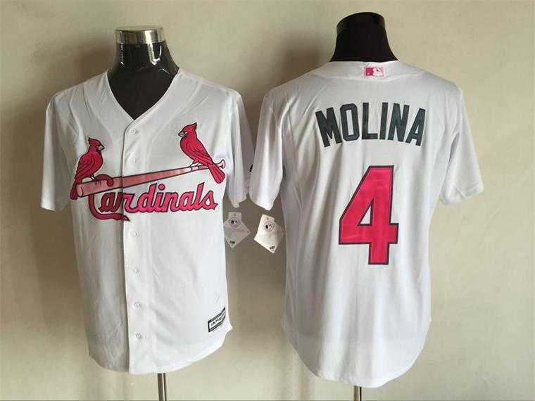 St. Louis Cardinals #4 Yadier Molina White Home 2016 Mother's Day Flex Base Stitched Jersey,We sell and wholesale St. Louis Cardinals #4 Yadier Molina White Home 2016 Mother's Day Flex Base Stitched Jersey on line form chian!