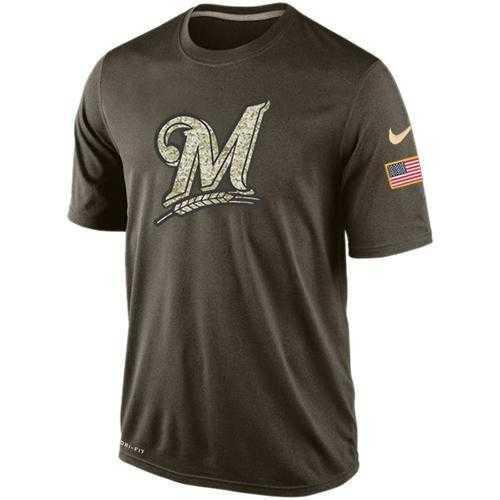 Men's Milwaukee Brewers Salute To Service Nike Dri-FIT T-Shirt,We sell and wholesale Men's Milwaukee Brewers Salute To Service Nike Dri-FIT T-Shirt on line form chian!