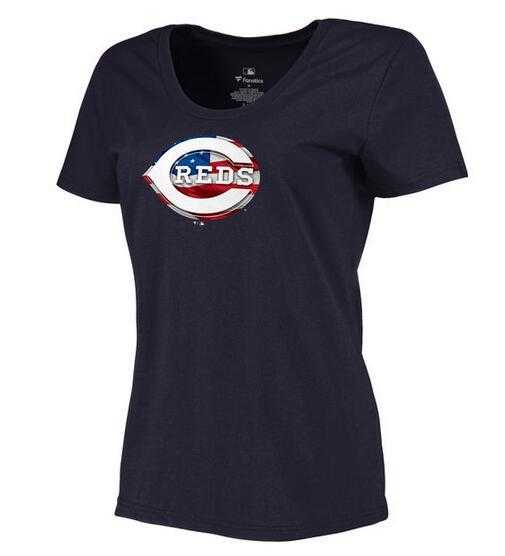 Women's Cincinnati Reds Navy Plus Sizes Banner Wave T-Shirt,We sell and wholesale Women's Cincinnati Reds Navy Plus Sizes Banner Wave T-Shirt on line form chian!