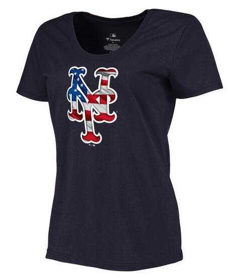 Women's New York Mets Navy Plus Sizes Banner Wave T-Shirt,We sell and wholesale Women's New York Mets Navy Plus Sizes Banner Wave T-Shirt on line form chian!