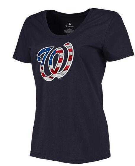Women's Washington Nationals Navy Plus Sizes Banner Wave T-Shirt,We sell and wholesale Women's Washington Nationals Navy Plus Sizes Banner Wave T-Shirt on line form chian!