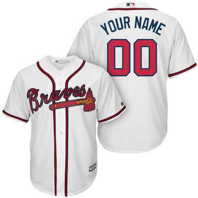 Atlanta Braves Customized White Men's New Cool Base Stitched MLB Jersey,We sell and wholesale Atlanta Braves Customized White Men's New Cool Base Stitched MLB Jersey on line form chian!